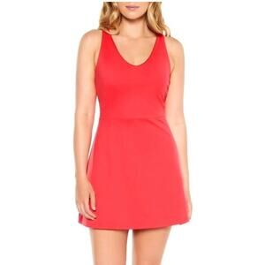 GAP Fit Active Tank Dress Red Medium Built In Shorts Athletic NWT